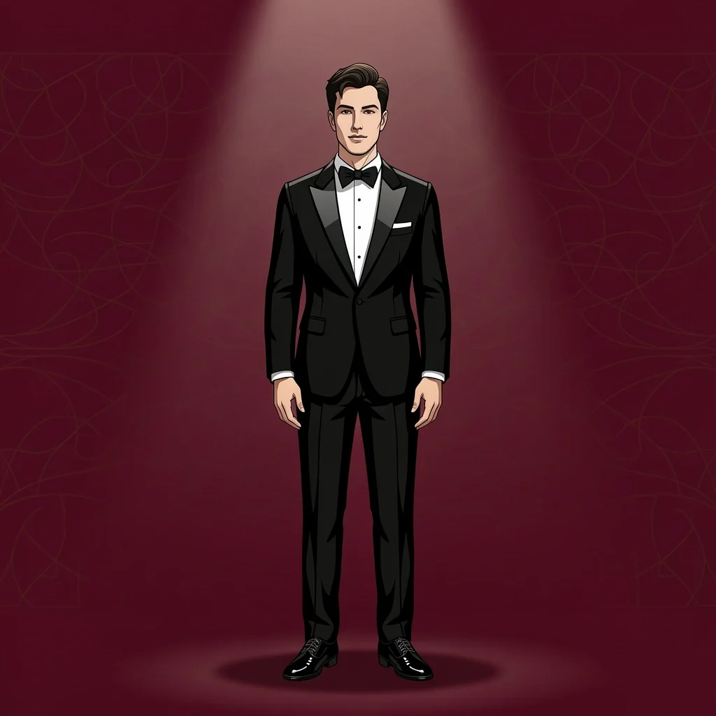 Black Tie Tuxedo for Wedding Guests Man in black tuxedo with bow tie for a black tie wedding dress code.