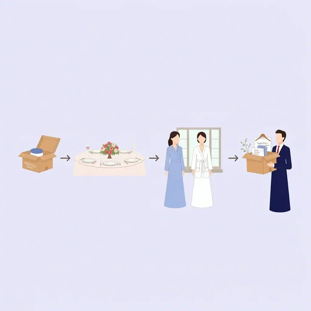Bridesmaid Gift Occasion Timeline Timeline of gift occasions for bridesmaids proposal pre-wedding day-of and post-wedding