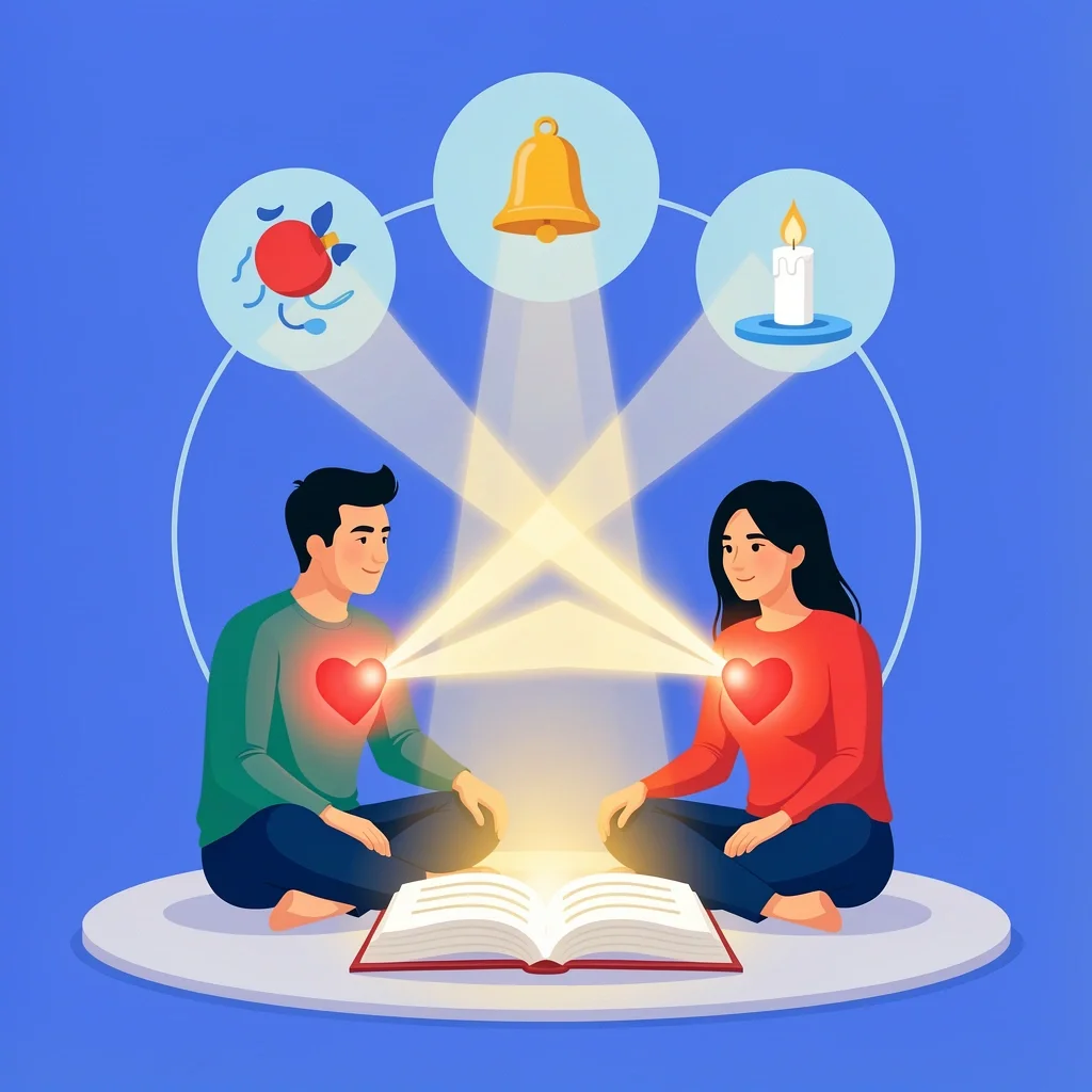 Couple reading a devotional and creating a shared spiritual rhythm
