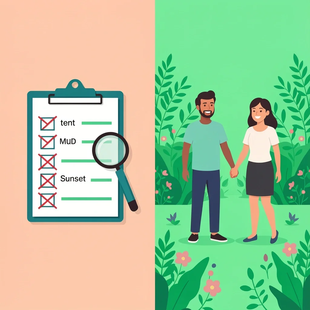 Garden Wedding Considerations Checklist and couple considering garden wedding trade-offs