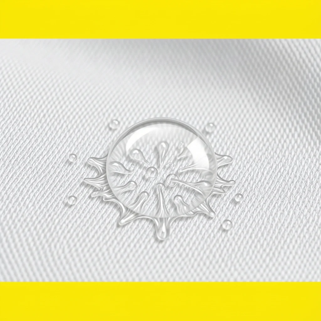 Glycerin bubble bursting on white silk fabric showing moisture absorption and potential stain damage