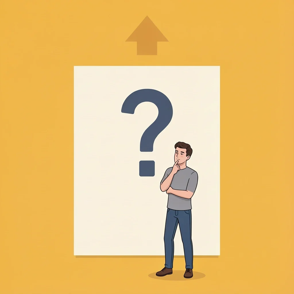 What to Wear When No Dress Code Man looking at a wedding invitation with a question mark, unsure of dress code.