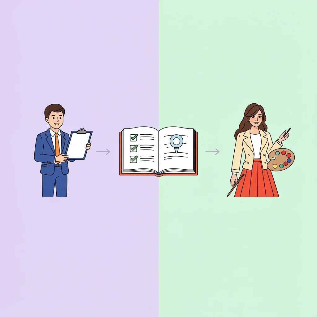 Vector showing three types of wedding planners: professional, tool, and designer