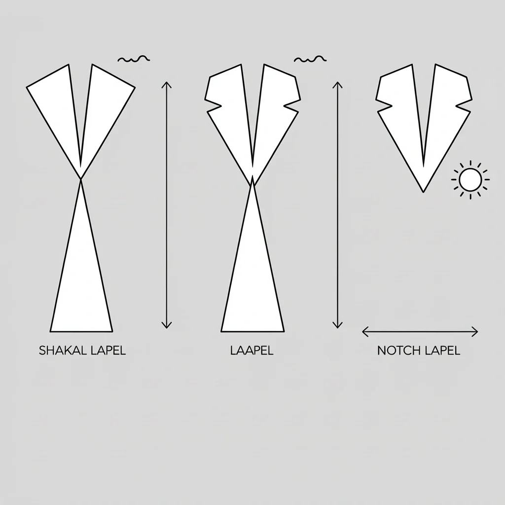 Tuxedo Lapel Styles Outdoor Comparison of peak, shawl, and notch lapel styles for outdoor wedding tuxedos