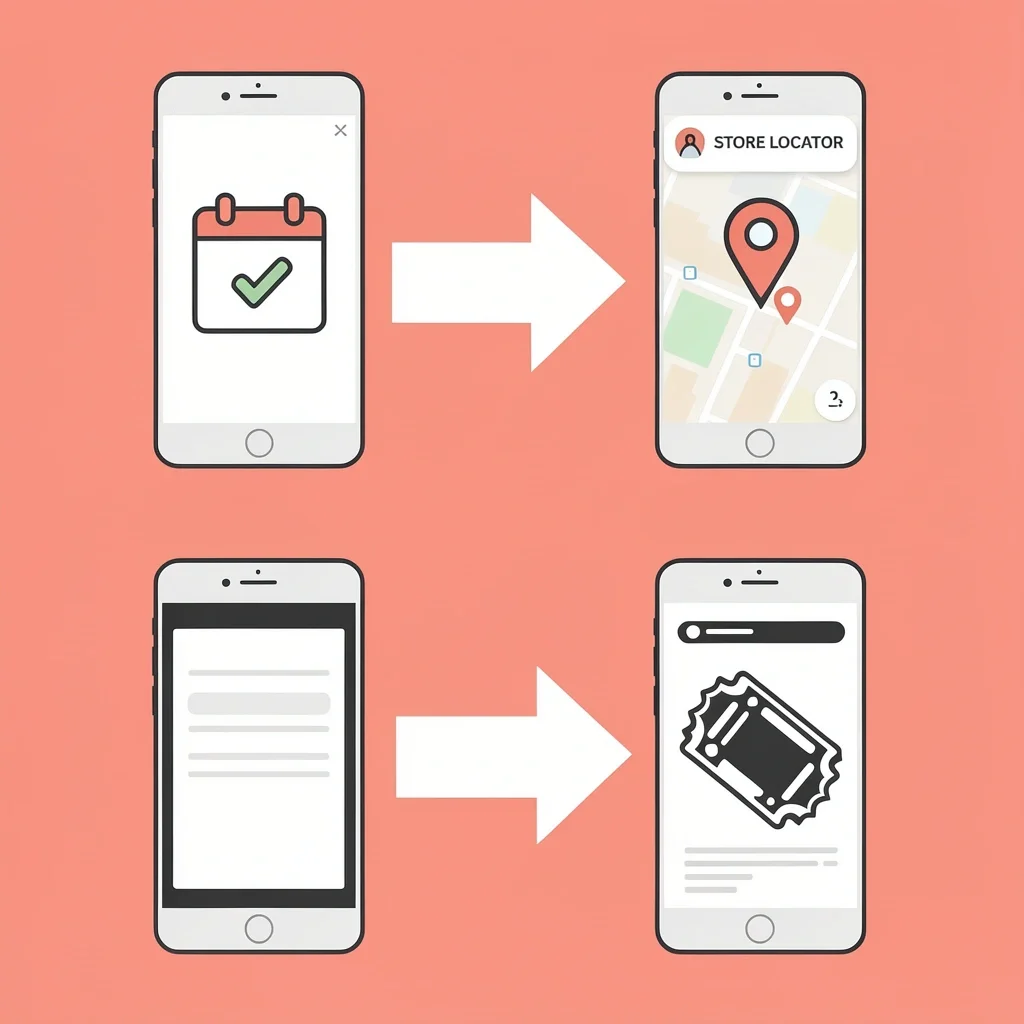 Step-by-step visual guide to booking a wedding makeup appointment at Ulta