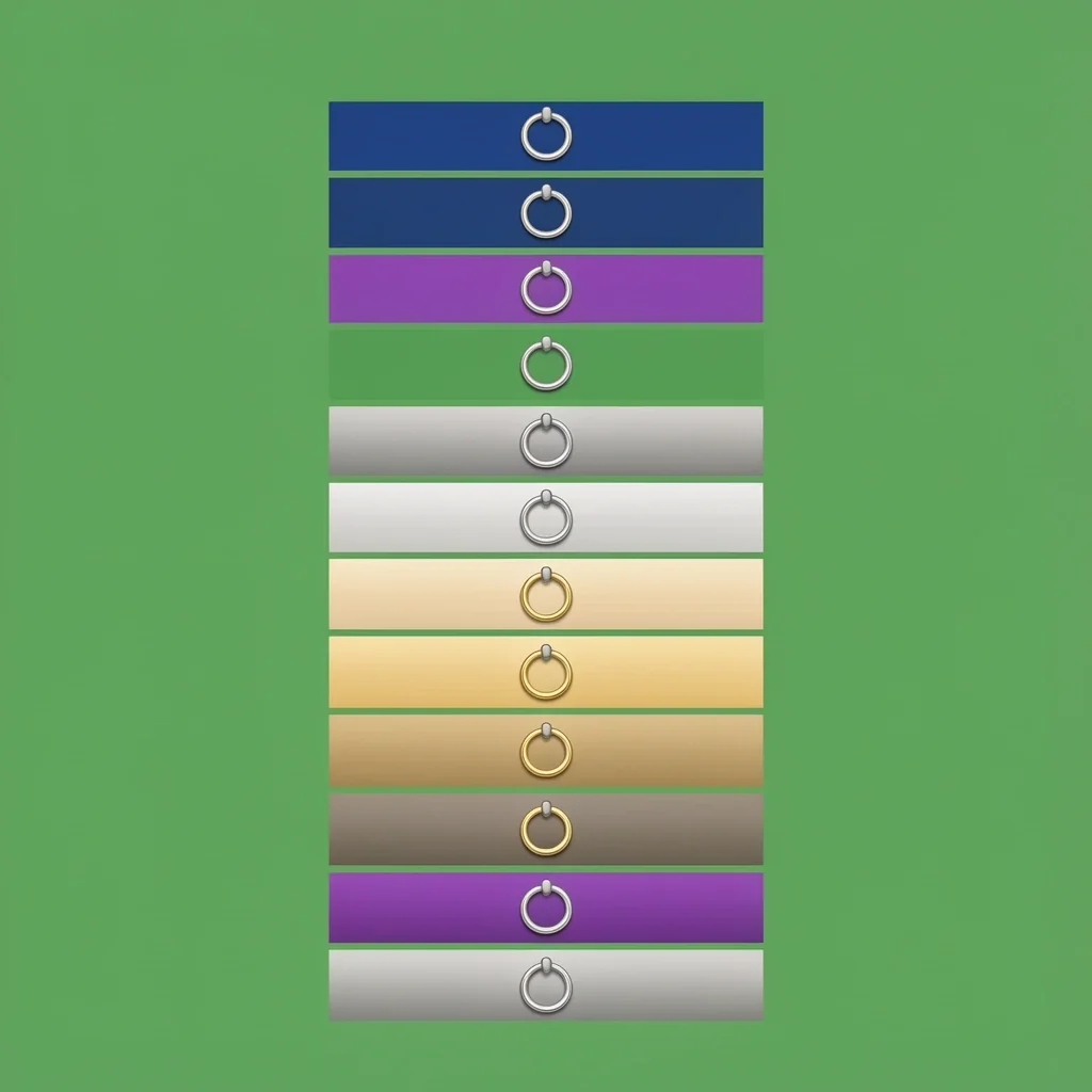 Men's Wedding Ring Budget Vertical colored bars with ring icons showing price ranges for silicone to platinum.