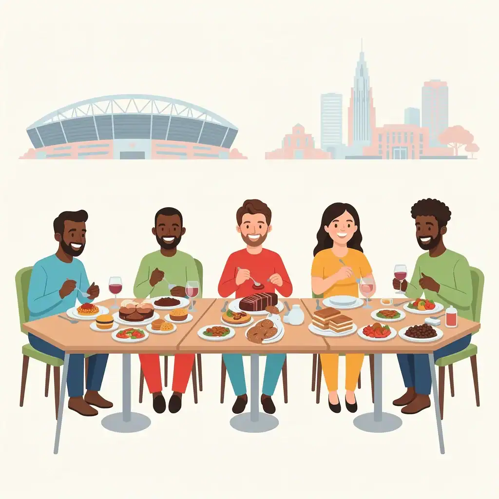 Different Meanings of Superb Diverse dining scenes in Atlanta illustrating different definitions of a superb meal